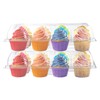 Plastic Cupcake Containers Boxes | 12 Compartment – 8 Pack