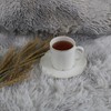 GuangYang 7oz Fine Porcelain Tea Cups and Saucers Set with