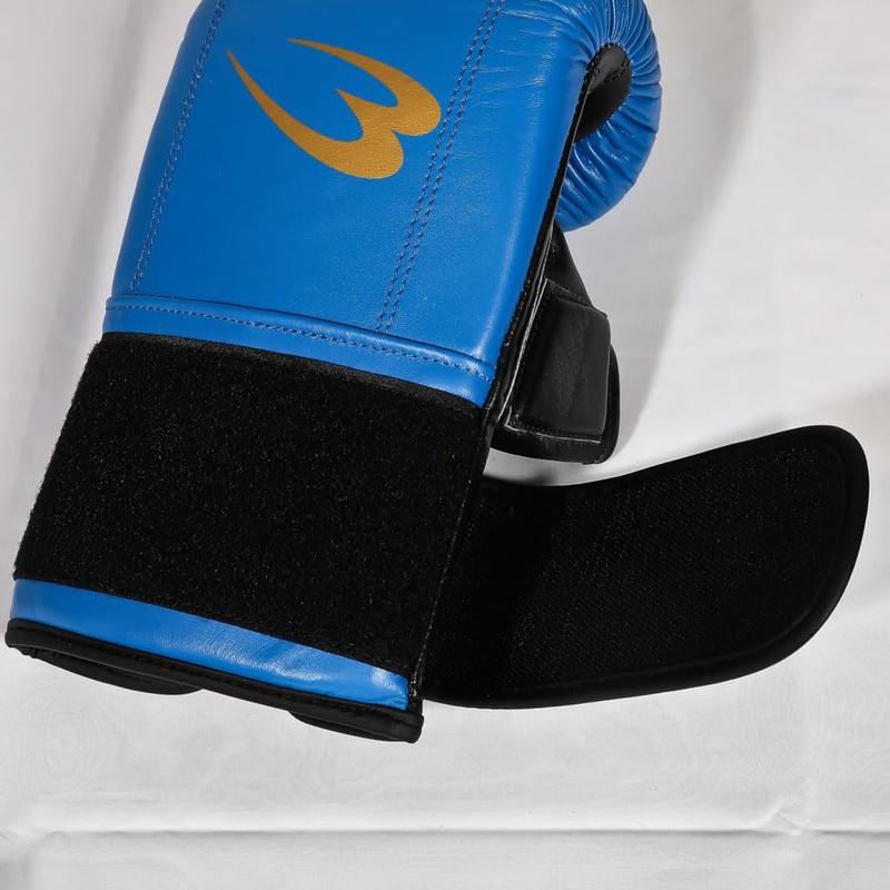 BODYMAKER Punching Gloves, Pro Model, F, Blue, Genuine Leather, Pro