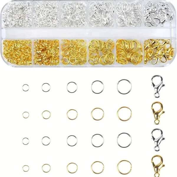 None 520 pc Jewelry Making Kit Findings Lobster Clasps Open