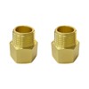 Brass Pipe Fitting Reducer Adapter 1/4" NPT Male Thread to