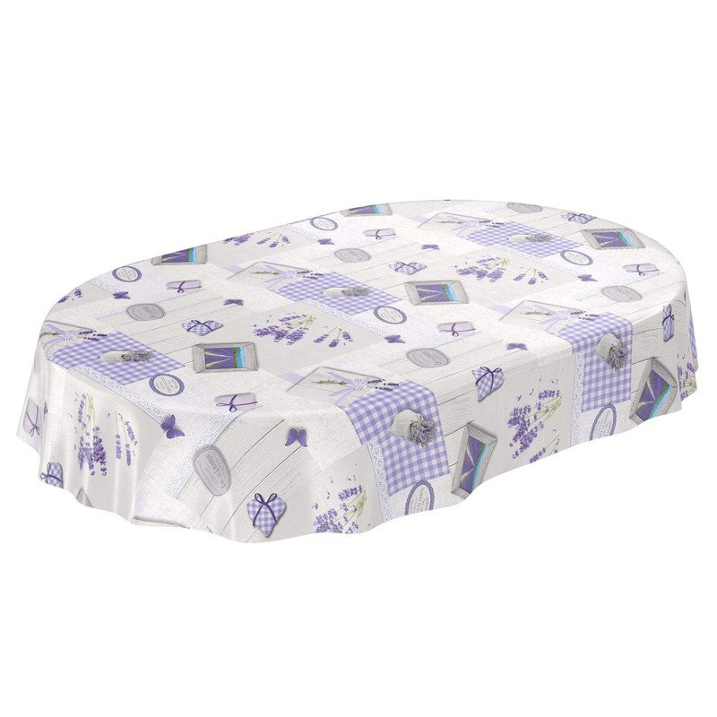 ANRO Tablecloth Oilcloth Tablecloth Oilcloth Tablecloth Easy Care Washable Lavender
