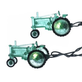 Kurt Adler 10-Light Tractor Light Set, Green