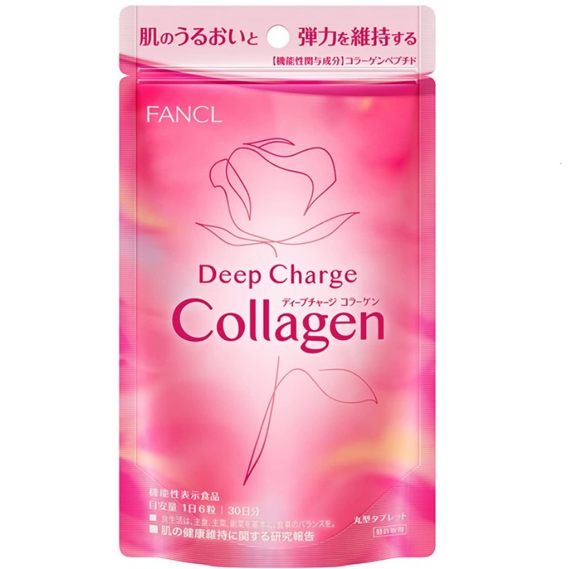 FANCL Deep Charge Collagen (Approx. 30 Day Supply), 180 Tablets