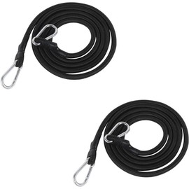 Jiayichengju Rubber Tape with Hooks, Mountain Climbing Buckle, Elastic Rope, 3.3 ft (1 m) x 2 Pieces, Elastic Rope, 2 Hooks, Cargo Belt, Circular Flexible Tensile Rubber Belt, Super Durable Shock