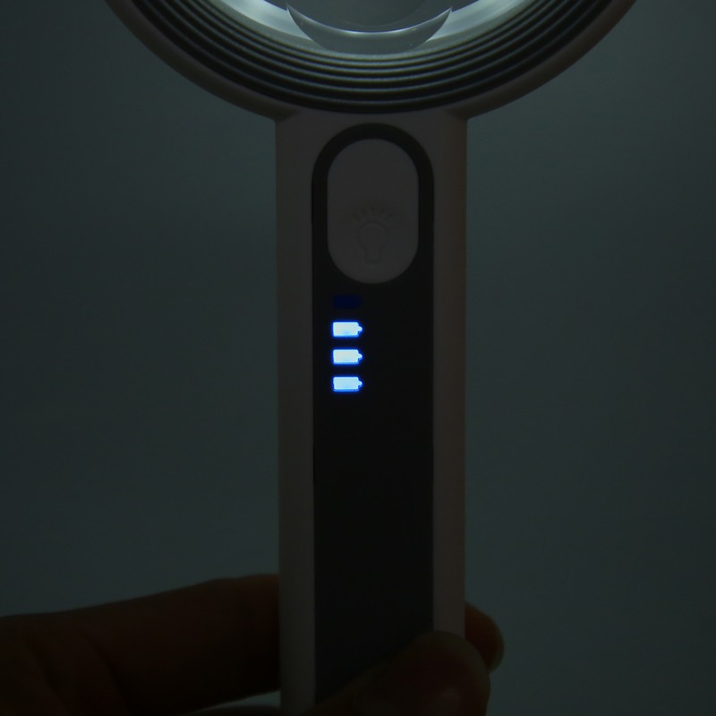 Magnifying Glass 5X 12X Handheld Magnifier with 18pcs LED for