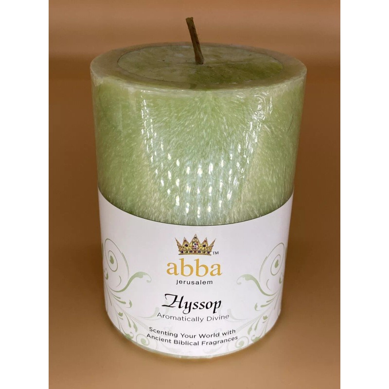 Abba Oil HYSSOP CANDLE PILLAR 4"