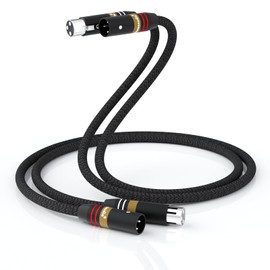 Monosaudio 17AWG HiFi Audio Microphone Cable XLR Cable 3 Pin Audio Cable OFC Copper Silver Plated XLR Plug XLR Male to XLR Female Connector Durable Balance Cable for Microphone Recording Pro Recording
