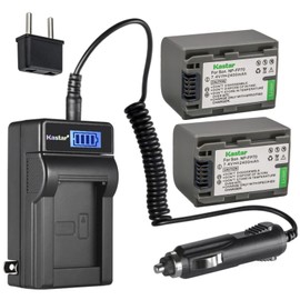 Kastar 2-Pack NP-FP70 / NP-FP71 Battery and LCD AC Charger Compatible with Sony DCR-HC33, DCR-HC35, DCR-HC36, DCR-HC39, DCR-HC40, DCR-HC41, DCR-HC42, DCR-HC43, DCR-HC44, DCR-HC46, DCR-HC65, DCR-HC85