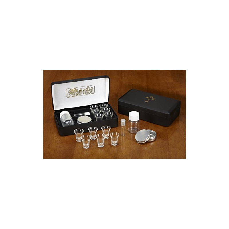 Last Supper Metal Hinged Portable Communion Set