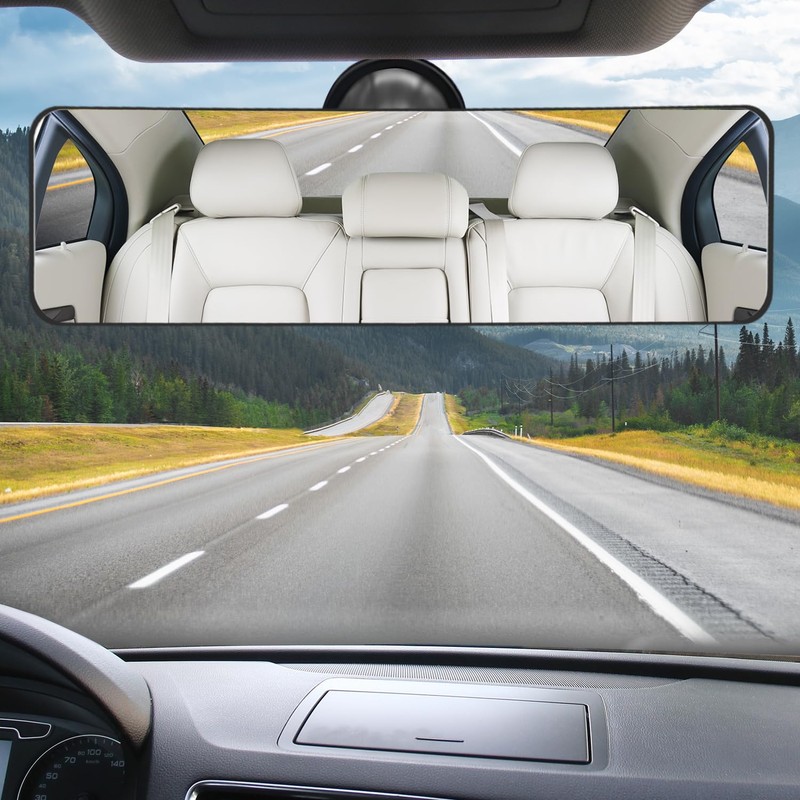 Rear View Mirror,Universal Anti-glare HD Adjustable Car Panoramic Rear View
