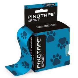 Pinotape Sport Sensitive Tape Paw 5 cm x 5 m Waterproof Kinesio Tape for Sensitive Skin Latex Free Strong Adhesion (4 Tapes)