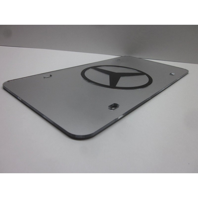 BLVD MERCEDES Mirror License Plate Auto Tag Laser Cut Inlaid