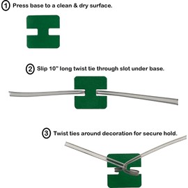 DecoTies 3lb Fasteners - Hang Garland, Wreaths, etc. for Indoors & Out. Holds Strong, Easy, Safe, Removal (12 Pack)
