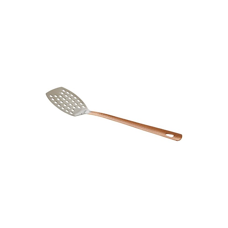 Carousel Home and Gifts 32cm Hammered Copper Metal Slotted Turner