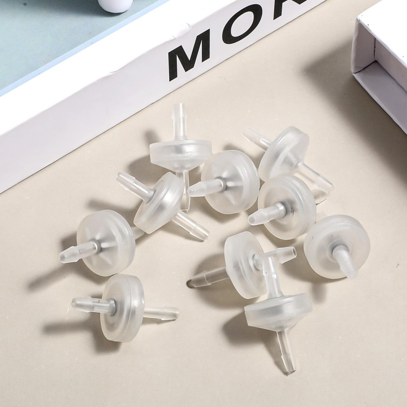 10 Pack 1/8 inch Plastic Check Valve, One Way Check
