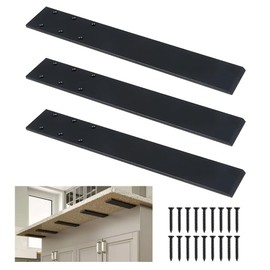 LCGP Countertop Support Brackets,3 Piece 12" Solid Heavy Duty Steel Concealed Kitchen Island Countertop Brackets for Granite,Quartz,Marble,Artificial Stone,Concrete and Laminate Countertop DIY Project