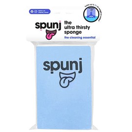 Spunj - The Ultra Thirsty Sponge | Super Absorbent Sponge | Holds 7X its Weight in Water | Soak Up Liquids | Damp Dust | Drip Free (Blue)
