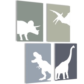 mojoliving Dino Poster Children's Room Boys Dino Decoration Children's Room Dinosaur Pictures Nursery Girls Baby Room Decoration Children's Room Pictures for Children's Room Picture Children's Room