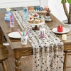 Artoid Mode Black and Golden Polka Dots Beige Gauze Table