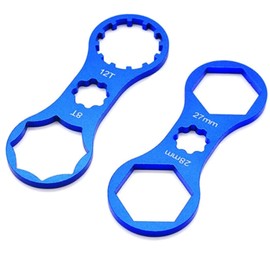 Bicycle Front Fork Repair Tool, Pack of 2 Bicycle Keys Suspension Fork Keys for SR Suntour XCR/XCM/XCT/RST MTB Bicycle Front Fork Cap for Removing and Installing a Wrench