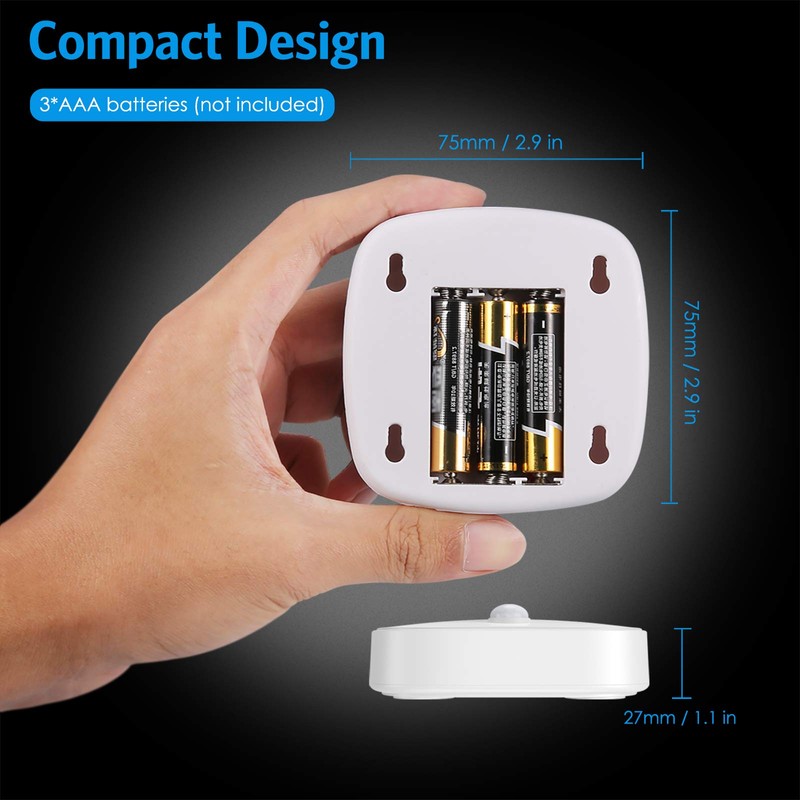 AMIR (Upgraded Version) Motion Sensor Light, Cordless Battery-Powered LED Night