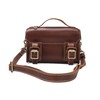 TOURBON Retro Bike Handlebar Bag Genuine Leather Bicycle Rear Saddle