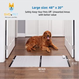 SVD.PET Pet Training Mat with Tester, Large 48" X 20", Dogs & Cats Shock Pad, Electronic Repellent scat mat for Indoor, 3 Training Modes, 5 Adjustable Levels, Pet Safe Auto Power Off