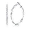 HAIAISO Silver Hoop Earrings for Women Girls,Sparkling Cubic Zirconia Big