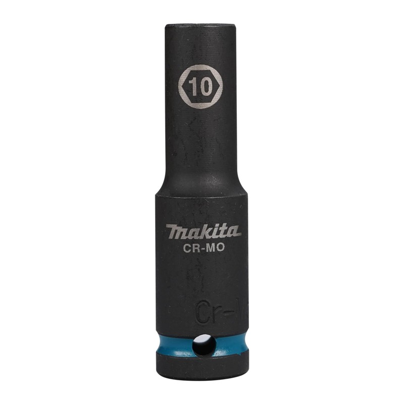 Makita E-16411 Impact Black Impact Socket 1/2" SW10 Long, Chrome-Molybdenum,