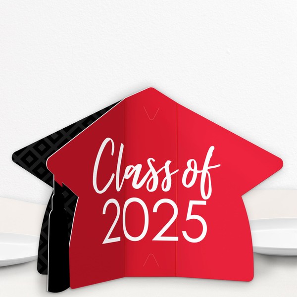 Big Dot of Happiness 8 Count Red Graduation 3D Centerpiece