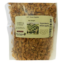 OliveNation All Natural Dried Diced Apple, Peeled and Cored, Non-GMO, Gluten Free, Kosher, Vegan - 16 ounces