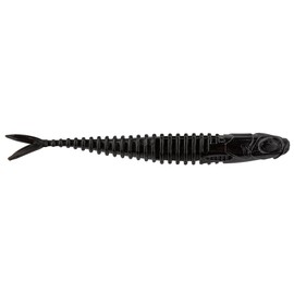 Northland Tackle Eye Candy Minnow Floating 3" Soft Plastic Fishing Lure for Walleye Fishing, 5 Baits Per Pack, Black