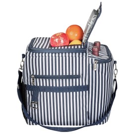 27 Cans Insulated Cooler Bag, Large Collapsible Leakproof Grocery Shopping Cooler Bag, Outdoor Travel Cooling Soft Bag for Picnics, Camping, Parties