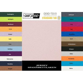 Exclusive Home Textile Jersey Fitted Sheet Elasticated Edging, 60 x 120 - 70 x 140 cm