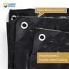 GUARD SHIELD Black Tarp Waterproof 12x16 Feet Medium Duty All
