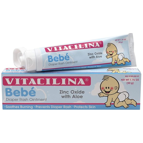 Vitacilina Bebe Diaper Rash Ointment 1.76 oz. (Quantity of 6)