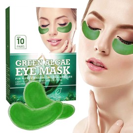 Eye Pads Masks, Anti-Ageing Eye Pads, 10 Pairs Eye Pads, Eye Mask, Algae Eye Pads, Remove Dark Circles, Against Bags and Wrinkles, for Moisturising, Cooling Eye Gel Pads with Instant Lifting