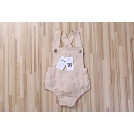 LOPJGH Newborn Baby Summer Romper Unisex Solid Color Button Jumpsuit Sleeveless Backless Overalls Outfits 1Pcs (2-3 Years, Khaki)
