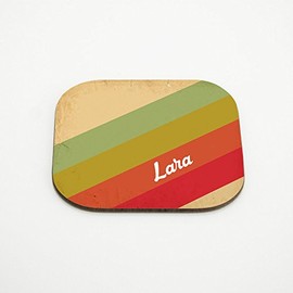 Coaster with Name Lara and Beautiful Vintage Design
