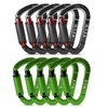FVW 10 Pack Heavy Duty Climbing Carabiners, 25KN UIAA Certified