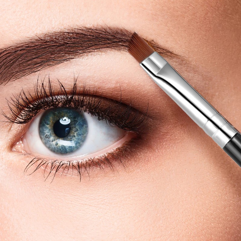 WLLHYF 5Pcs Angled Eyeliner Brush, Fine Slanted Flat Angle Eye