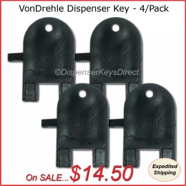 VonDrehle, Sysco Marcal Dispenser Key for Paper Towel & Toilet Tissue Dispensers - (4/pk.)
