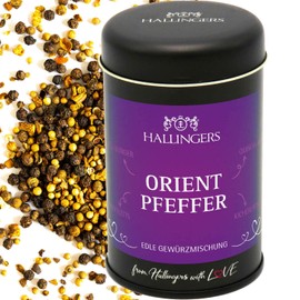 Hallingers Oriental Pepper - Premium Pepper for Pepper Mill, Rice & Desserts (Tin) - Gift in Summer & as a Perfect Barbecue Gift | New Home Retirement Friendship Recovery