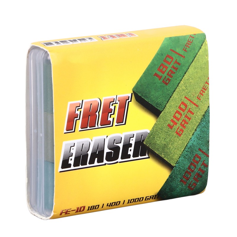 3PCS Guitar Fret Erasers Fret String Polishing Abrasive Rubber Blocks