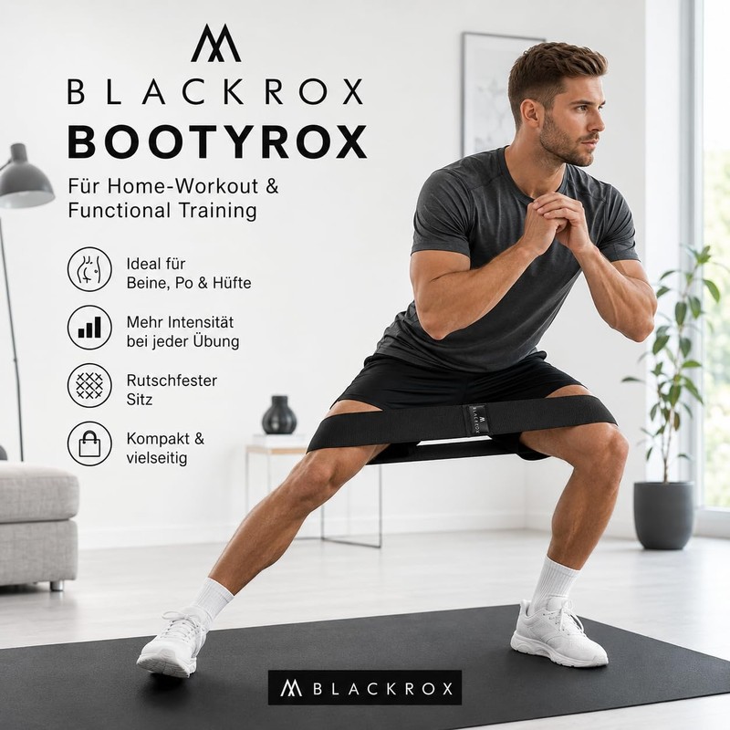 BLACKROX Bootyrox Fitness Band Comparison Winner Fabric Cotton Resistance Band