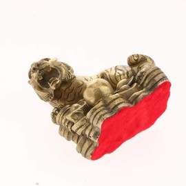 Tiger Statue Brass Feng Shui Ornament Money Lucky Coin Zodiac Animal Figurines Animal Model Table Top Decor for Office Bookshelf Gifts - Tiger