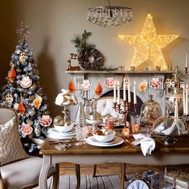 20 PCS Christmas Tree Hanging Ornaments Natural Conch Shells Decorations Beach Style for Wedding Birthday Craft Projects