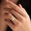MILACOLATO Gold Rings for Women 14K Gold Plated Rings Set