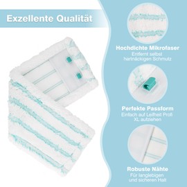 Tesmotor 6-Pack Replacement Mop Covers for Leifheit Profi XL Micro Duo, Floor Mop Replacement Cover for Leifheit, Efficient Microfibre Replacement Cover for All Hard Floors